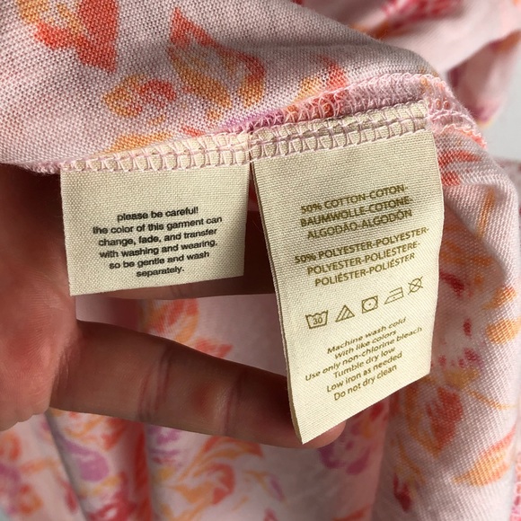 🦚 FREE PEOPLE Tourist Tee in Blush Combo Pink - Picture 6 of 8